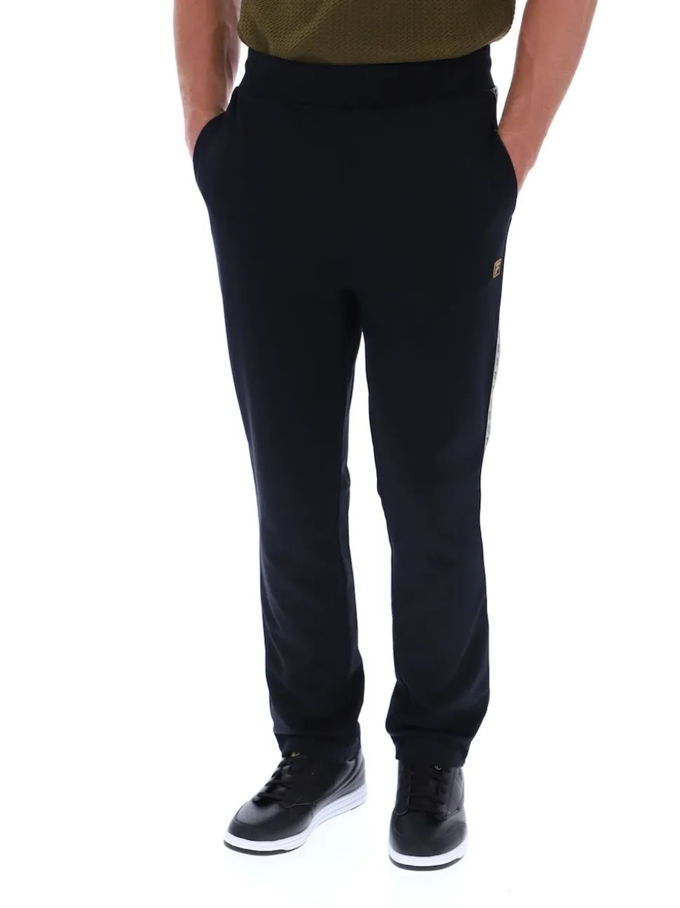 Fila Black Layton Straight Leg Joggers With Tape