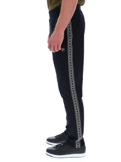 Fila Black Layton Straight Leg Joggers With Tape