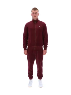 Fila Purple Nero Velour Track Top With Raised Tipping