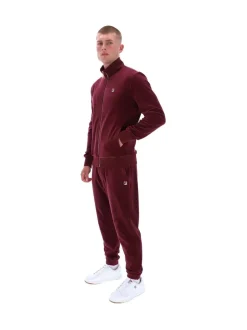Fila Purple Nero Velour Track Top With Raised Tipping