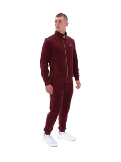 Fila Purple Nero Velour Track Top With Raised Tipping