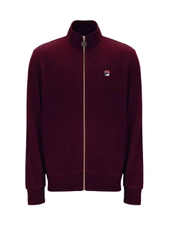 Fila Purple Nero Velour Track Top With Raised Tipping