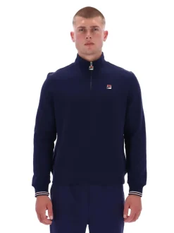 Fila Sky Blue RAMY 2 FBOX Quarter Zip With Tipping At Cuffs Sweatshirt