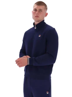 Fila Sky Blue RAMY 2 FBOX Quarter Zip With Tipping At Cuffs Sweatshirt