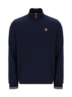 Fila Sky Blue RAMY 2 FBOX Quarter Zip With Tipping At Cuffs Sweatshirt