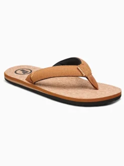 Foamlife Brown Mens Mully Cork Flip Flops