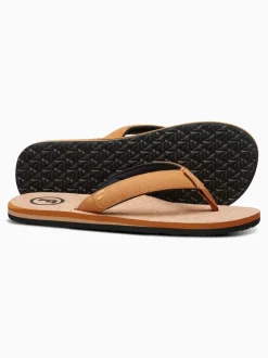 Foamlife Brown Mens Mully Cork Flip Flops