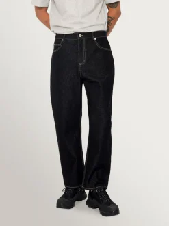 Folk Black Denim Barrel Leg Jeans