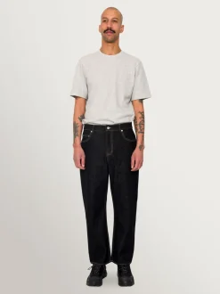 Folk Black Denim Barrel Leg Jeans