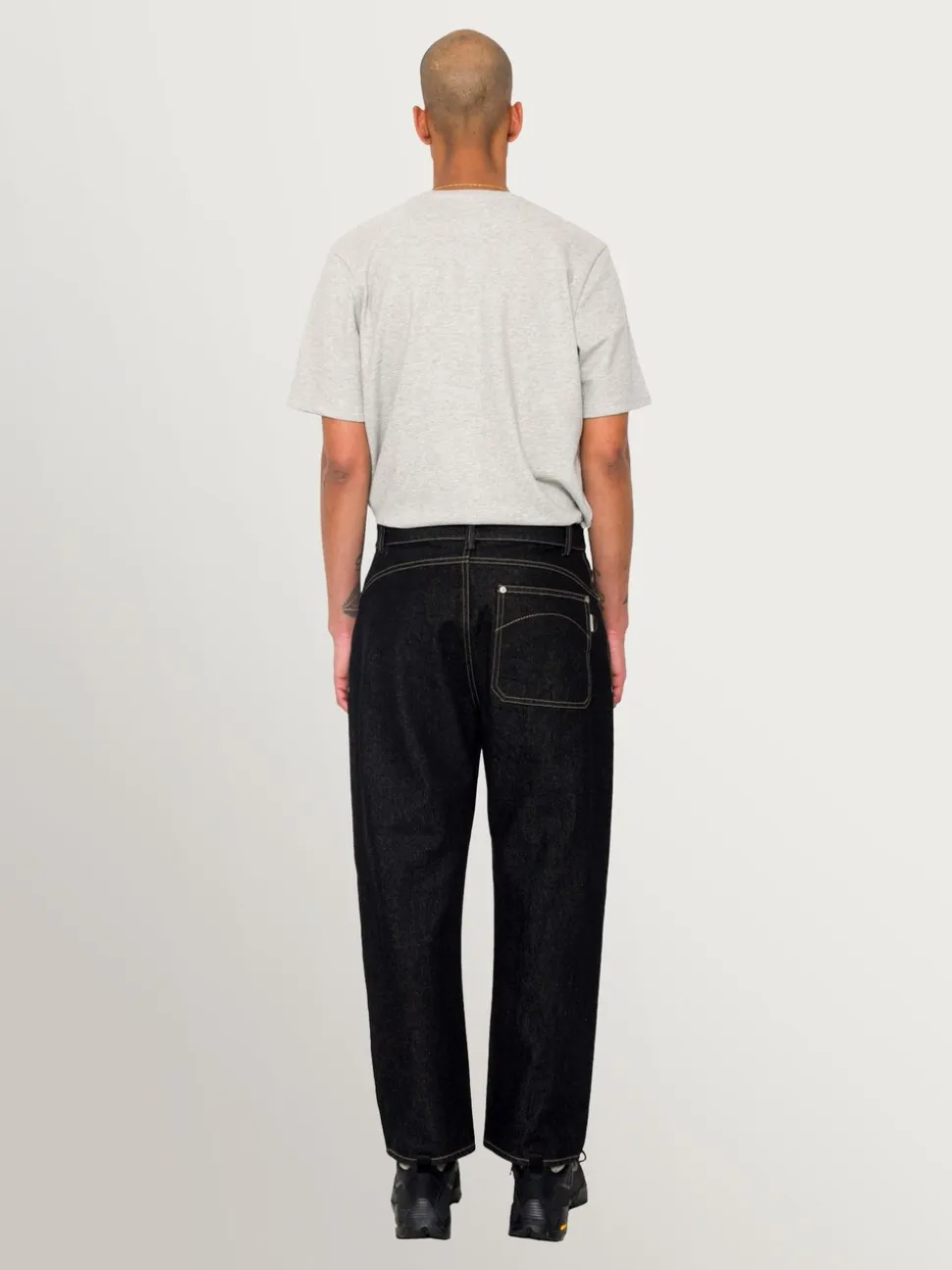 Folk Black Denim Barrel Leg Jeans