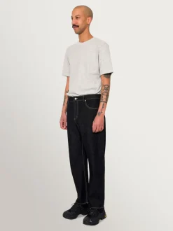 Folk Black Denim Barrel Leg Jeans