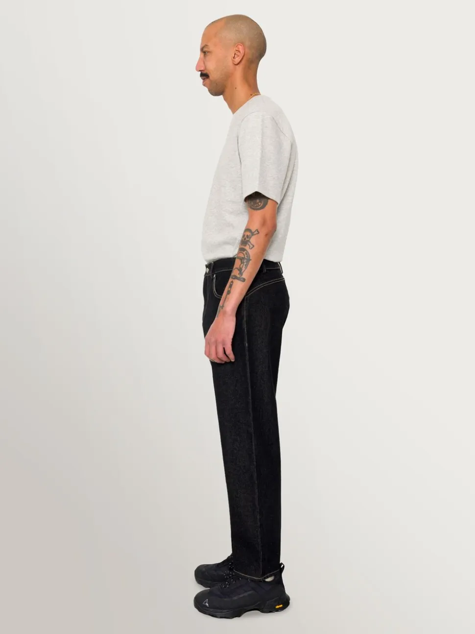 Folk Black Denim Barrel Leg Jeans