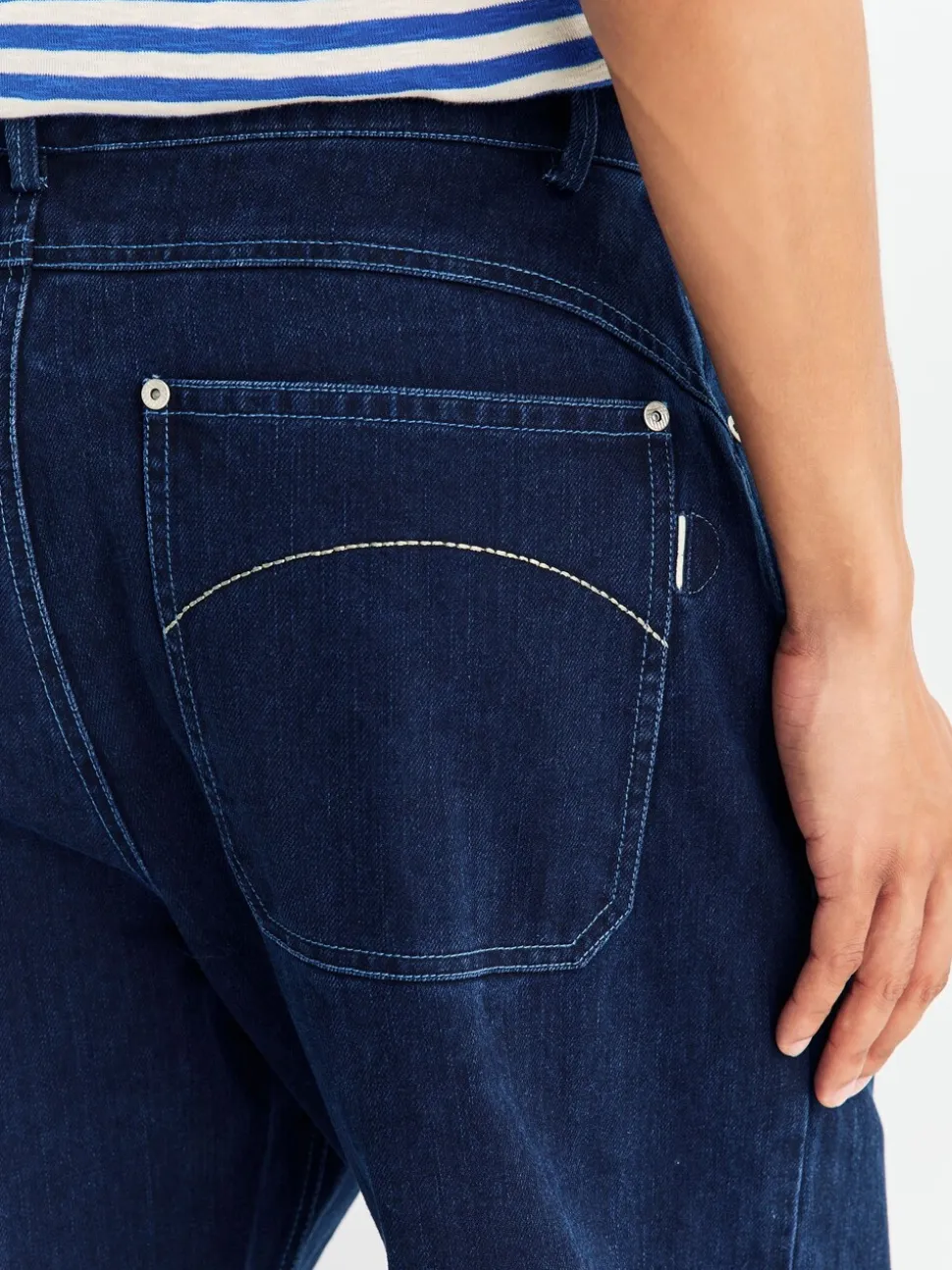 Folk Blue Barrel Leg Jeans