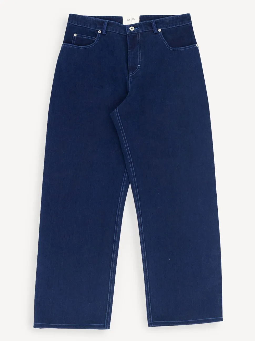 Folk Blue Barrel Leg Jeans