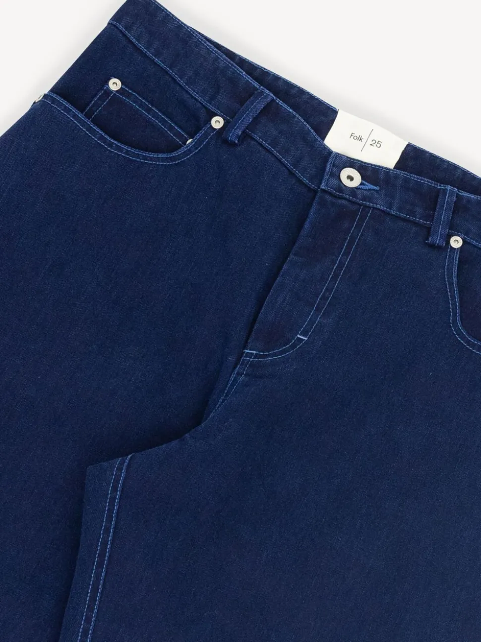 Folk Blue Barrel Leg Jeans