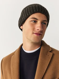 Forest Green Neppy Twist Beanie Hat