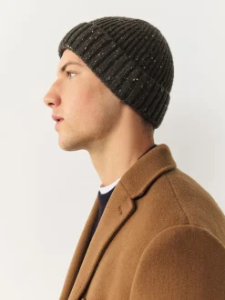 Forest Green Neppy Twist Beanie Hat