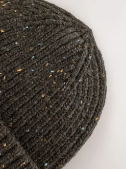 Forest Green Neppy Twist Beanie Hat