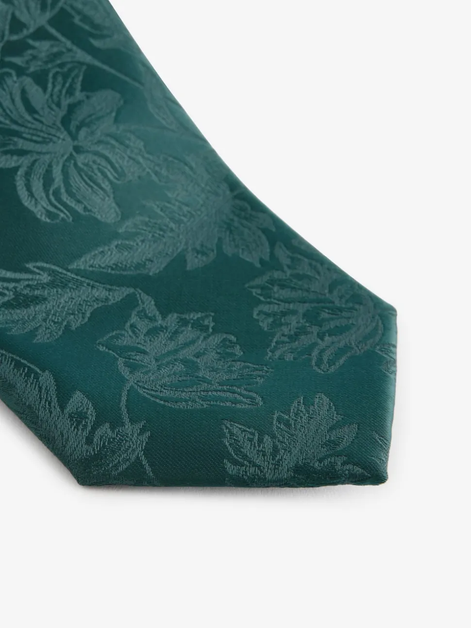 Forest Green Slim Tie And Pocket Square Set