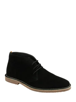 Frank Wright Black Suede Desert Boots