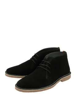 Frank Wright Black Suede Desert Boots