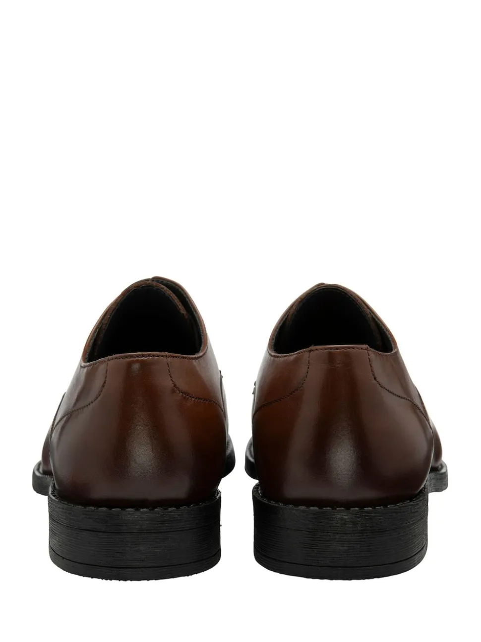 Frank Wright Brown Leather Lace-Up Derby Shoes