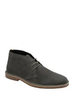 Frank Wright Grey Suede Desert Boots