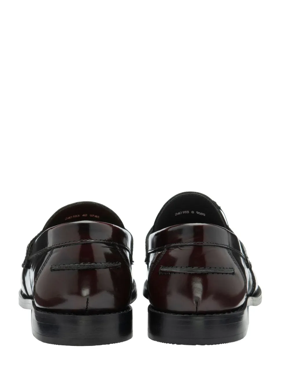 Frank Wright Red Mens Leather Slip-On Loafers