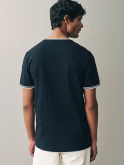 Fred Perry Black Fred Perry Twin Tipped Logo T-Shirt
