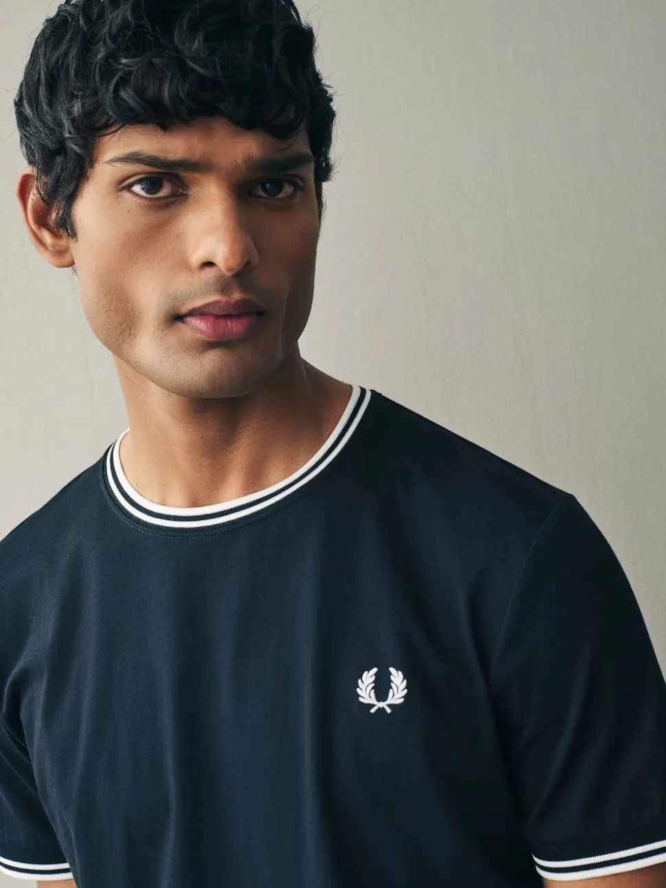 Fred Perry Black Fred Perry Twin Tipped Logo T-Shirt