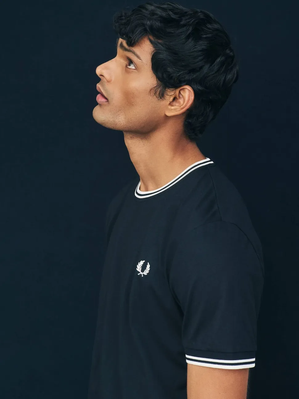Fred Perry Black Fred Perry Twin Tipped Logo T-Shirt