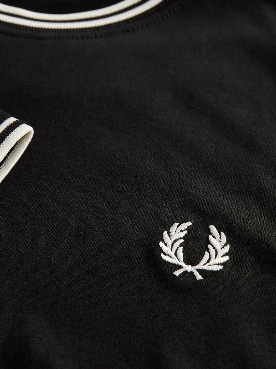 Fred Perry Black Fred Perry Twin Tipped Logo T-Shirt