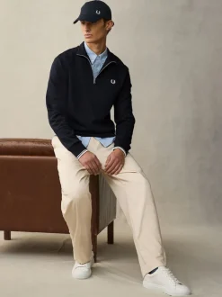 Fred Perry Black Zip Sweatshirt