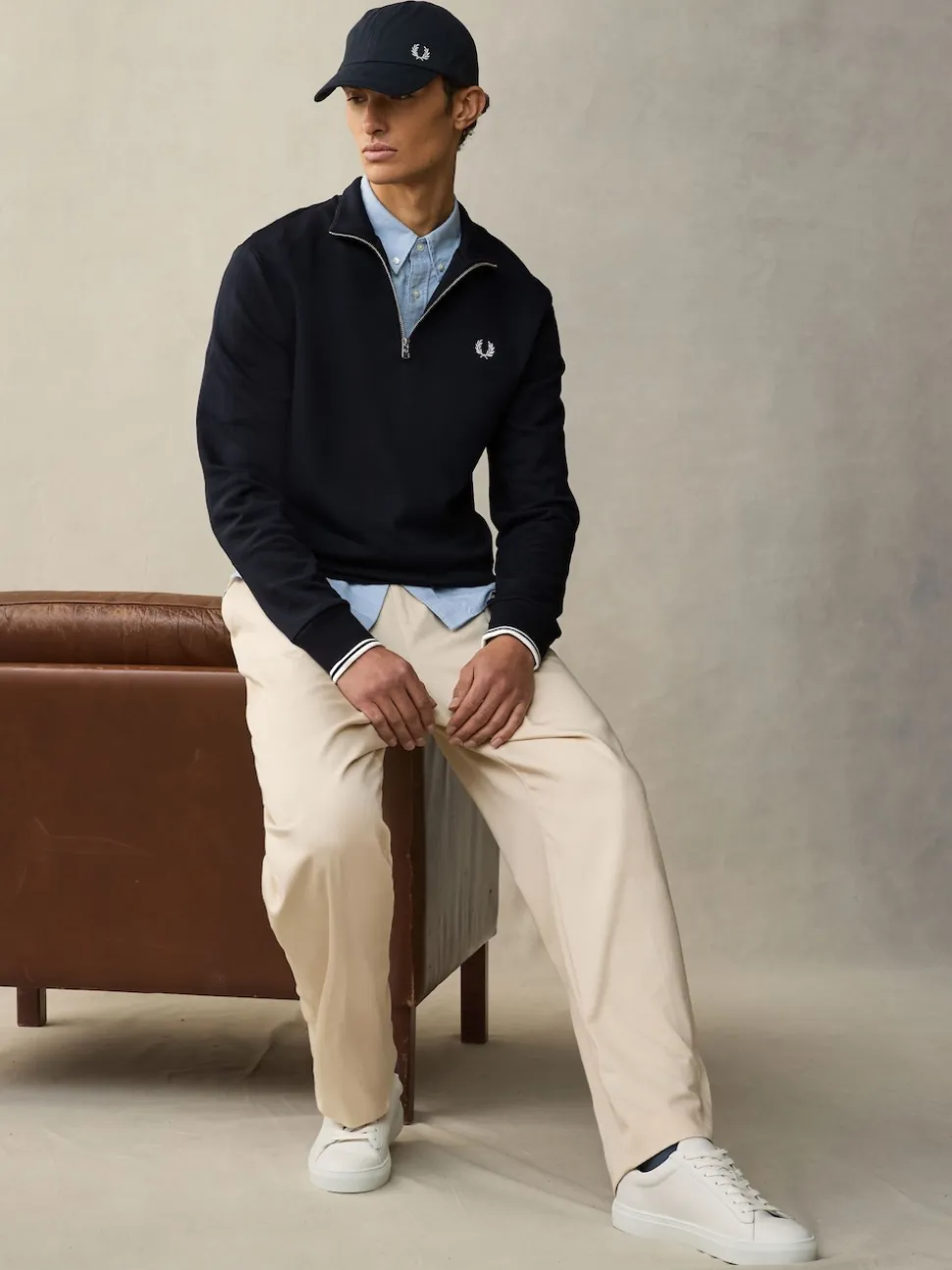Fred Perry Black Zip Sweatshirt