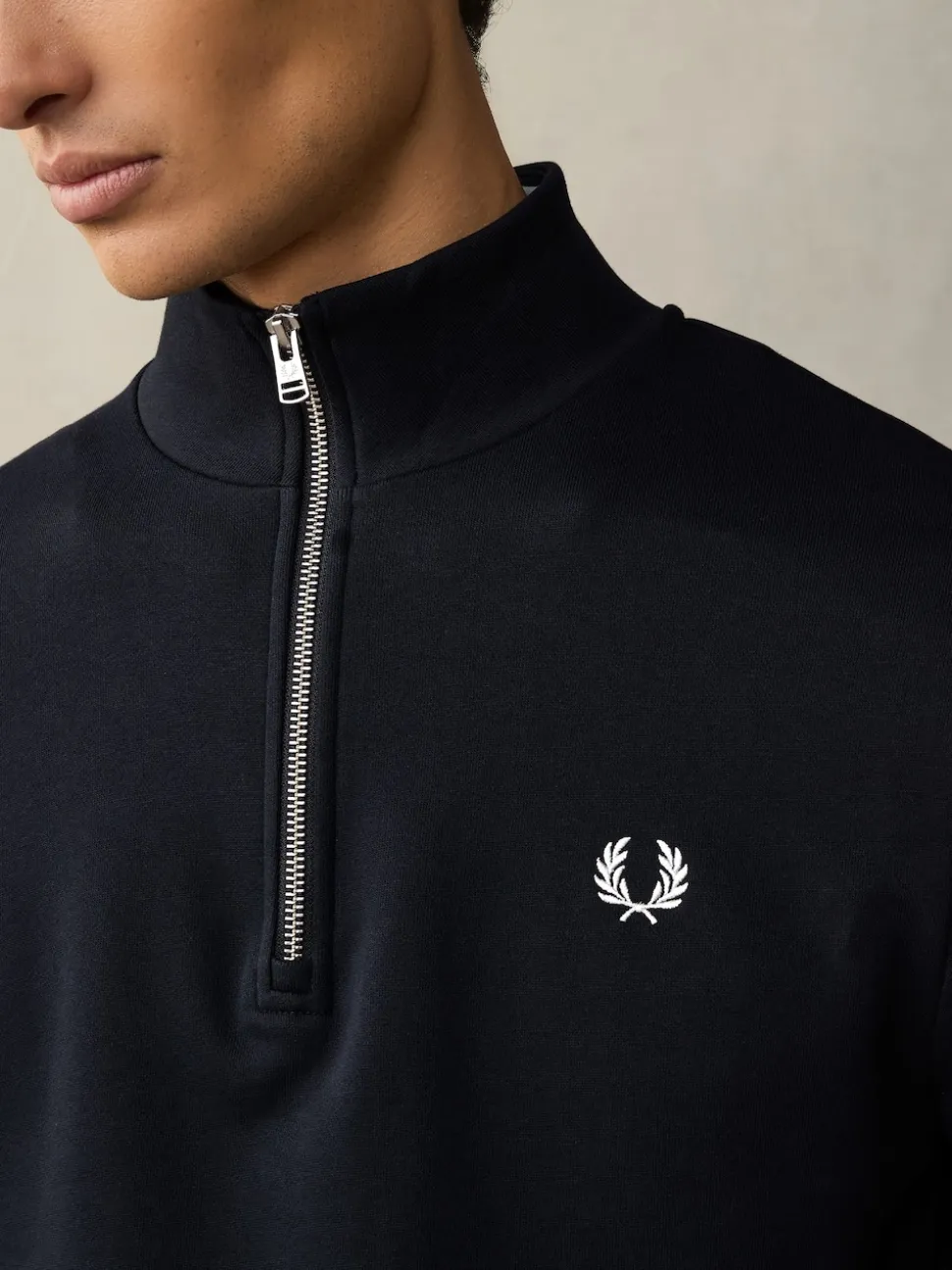 Fred Perry Black Zip Sweatshirt