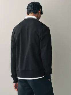Fred Perry Black Zip Up Sweatshirt
