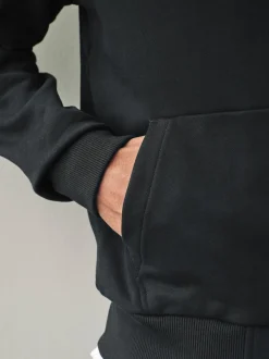 Fred Perry Black Zip Up Sweatshirt
