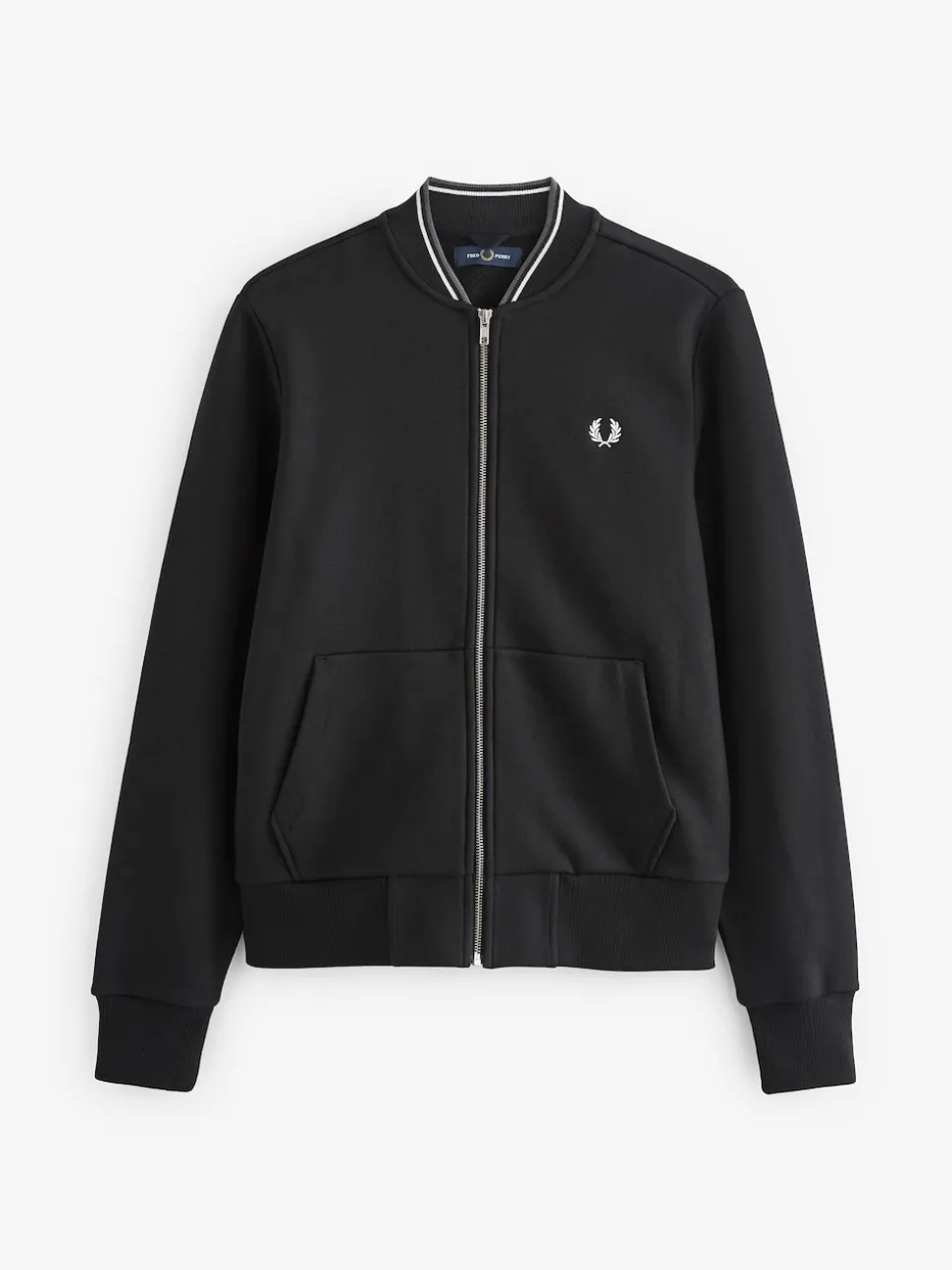 Fred Perry Black Zip Up Sweatshirt