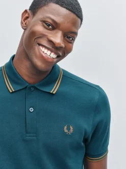 Fred Perry Blue Twin Tipped Polo Shirt