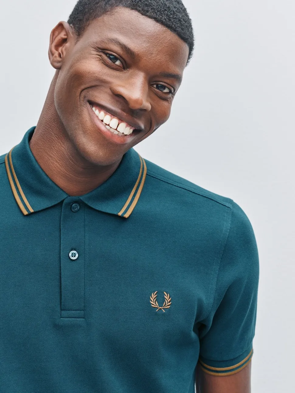 Fred Perry Blue Twin Tipped Polo Shirt