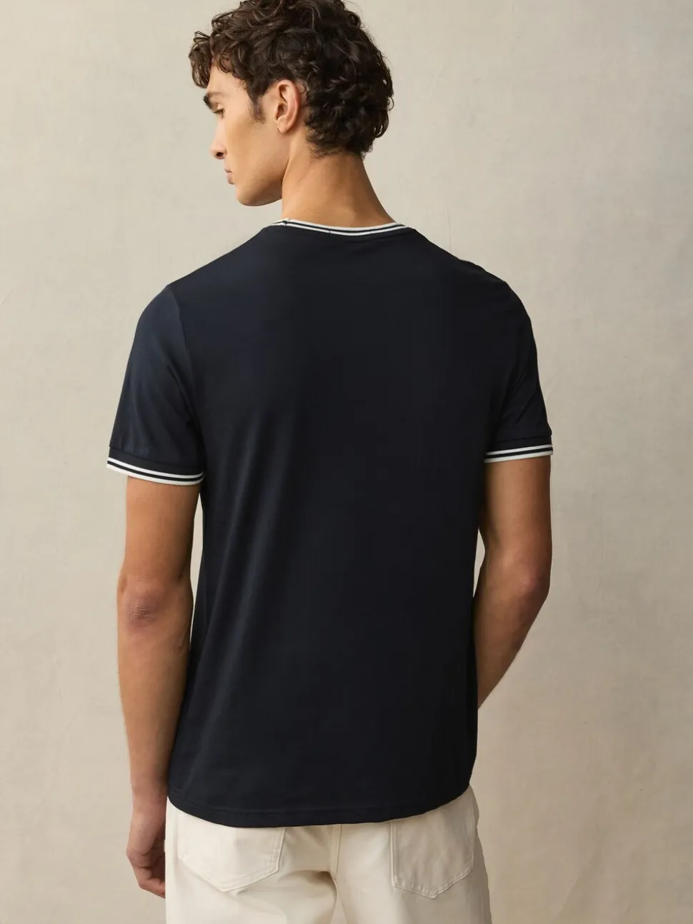 Fred Perry Navy Blue Fred Perry Twin Tipped Logo T-Shirt