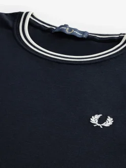 Fred Perry Navy Blue Fred Perry Twin Tipped Logo T-Shirt