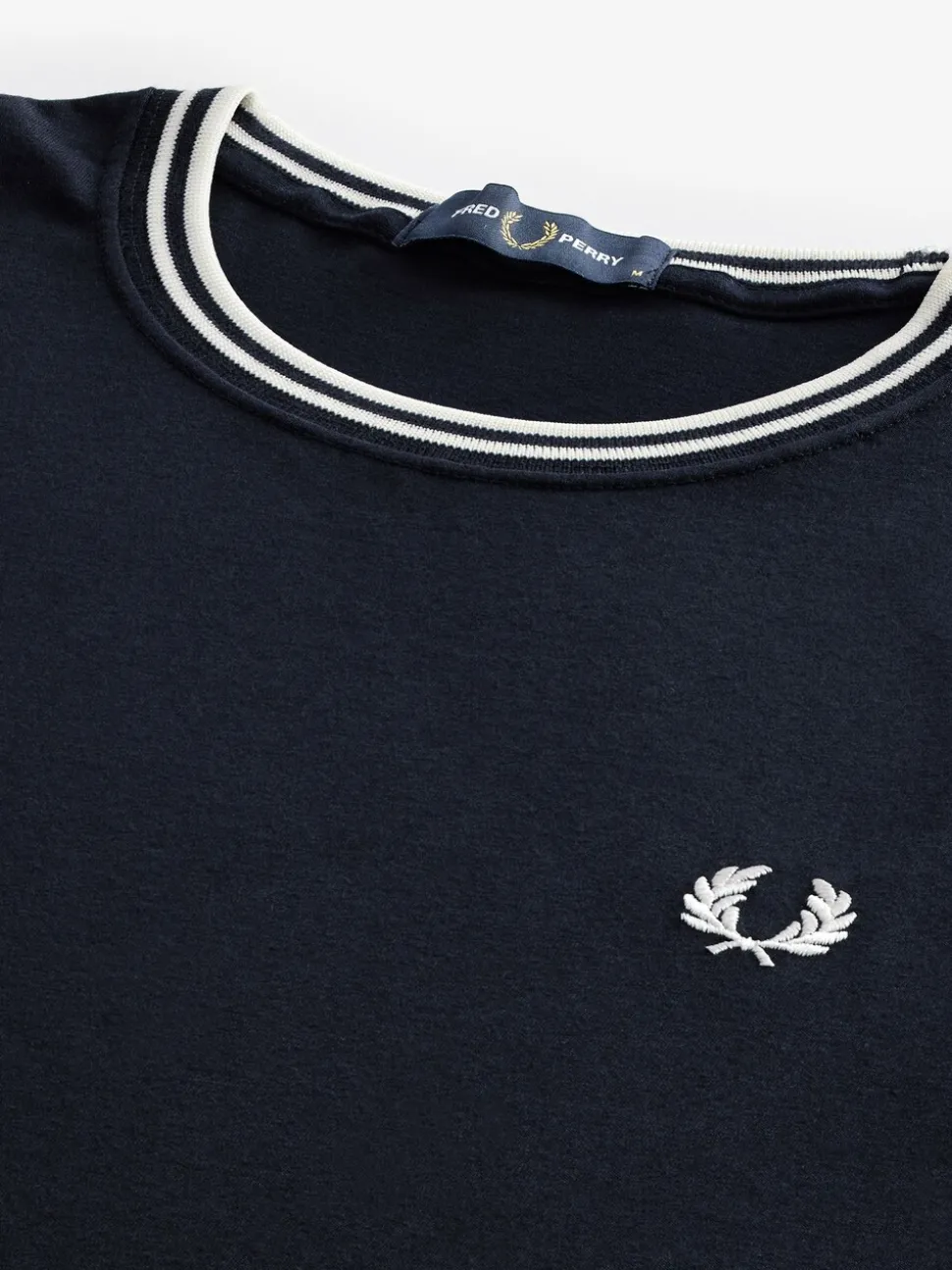 Fred Perry Navy Blue Fred Perry Twin Tipped Logo T-Shirt