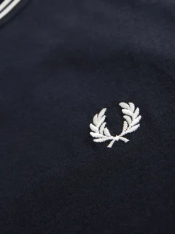 Fred Perry Navy Blue Fred Perry Twin Tipped Logo T-Shirt