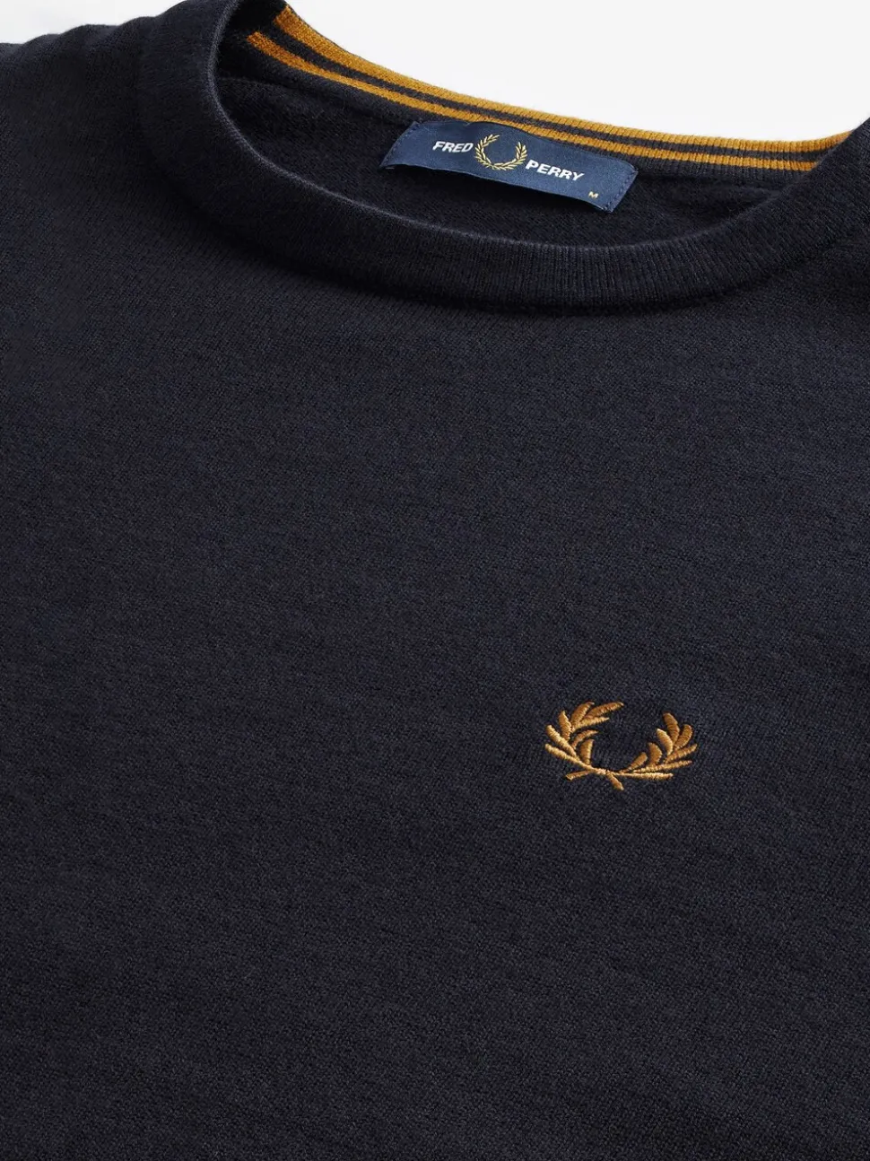 Fred Perry Navy Classic Crew-Neck Jumper
