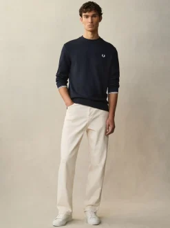 Fred Perry Navy Neck Sweatshirt