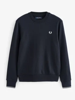 Fred Perry Navy Neck Sweatshirt