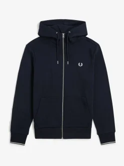 Fred Perry Navy Zip Up Hoodie