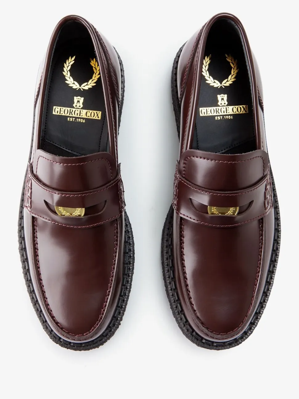 Fred Perry Red GC X FP Penny Loafers