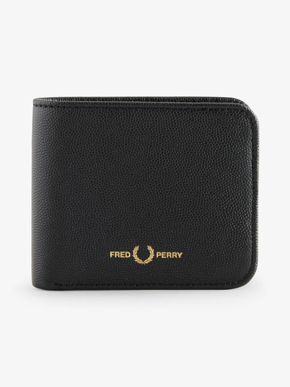 Fred Perry Scotchgrain Leather Black Wallet